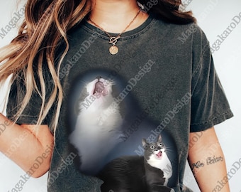Cat Portrait Shriek png, Animal Digital, Meme Cringe Funny png, digitale download, png