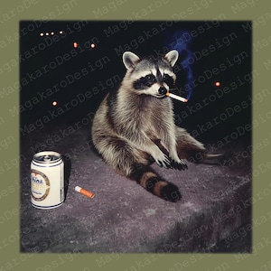 racoon smoking cigarette Smoking Raccoon