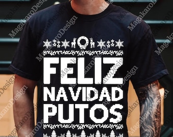 Feliz Navidad Putos png, grappige Latino kerst digitaal, Mexican Ugly Christmas png, Puerto Ricaanse lelijke png, Merry Christmas png