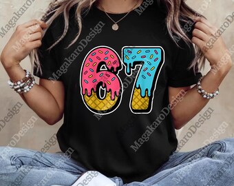 67 Ice Cream Drip Meme Funny Six Seven Gen Alpha Slang png, 67 Fun Mason Meme png, digitale download sport, basketbalteam cadeau