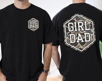 Girl Dad Camouflage PNG, verontruste zeshoek sublimatie ontwerp digitale download