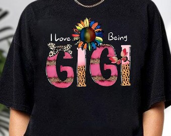 I Love Being Gigi Shirt, Funny Mama Life Sweatshirt, Retro Rainbow Sunflower Hoodie, Leopard Butterfly Tee, Mom Era Shirt