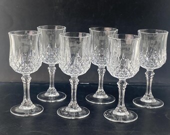 Vintage Set of 6 Cristal Mini D’Arques Glasses