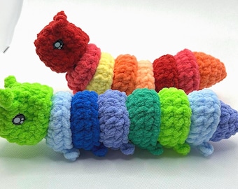 Fidget Caterpillar Crochet Plush