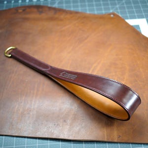 Deluxe Loop Strap Prototype Handmade Leather Impact Play Discipline Spanking Paddle