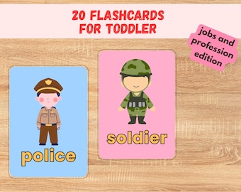 Jobs Flashcards for Kids: Career & Occupation Learning Cards (PDF Download)