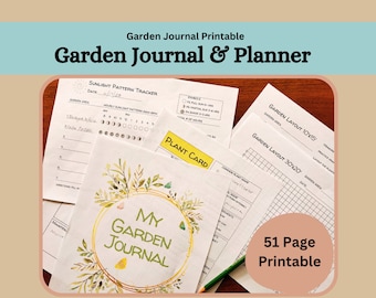 Printable Garden Journal, Plant Tracker, Layout Grids (PDF Download)
