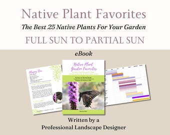 Native Plant Pollinator Garden eBook: Top 25 Plants (PDF Digital Download)