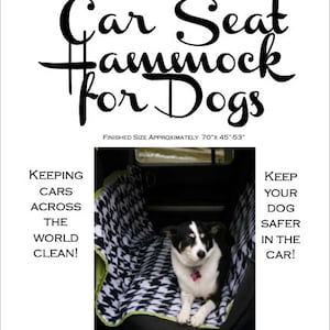 Dog Car Seat Cover Tutorial PDF Download DIY Sewing Tutorial Pattern image 4
