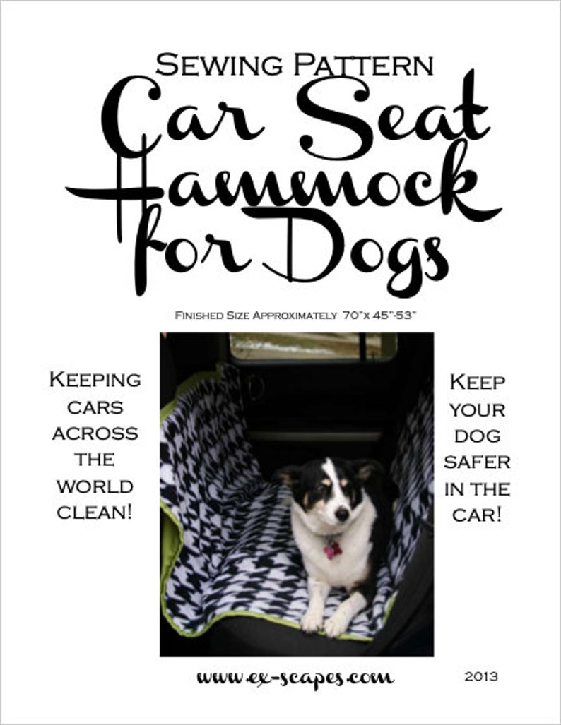 Dog Car Seat Cover Tutorial PDF Download DIY Sewing Tutorial Pattern image 4