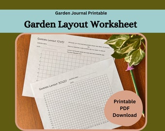 Garden Layout Planner, Printable Gardening Journal (PDF)