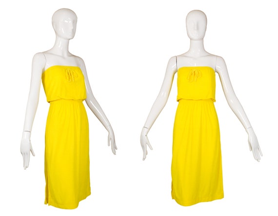 Vintage 1970's California Terries Bright Yellow Te