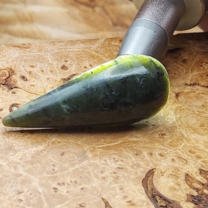 Washington Jade "Rainier Drop" Green Designer Cabochon