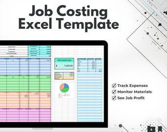 Kalkulationstabelle für Arbeitskosten als Vorlage für Excel | Projektkosten Tracker | Kostenbogen für kleine Unternehmen | Unternehmer Budget Vorlage