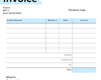 Editable Invoice Template | Printable Canva Design (Digital Download)