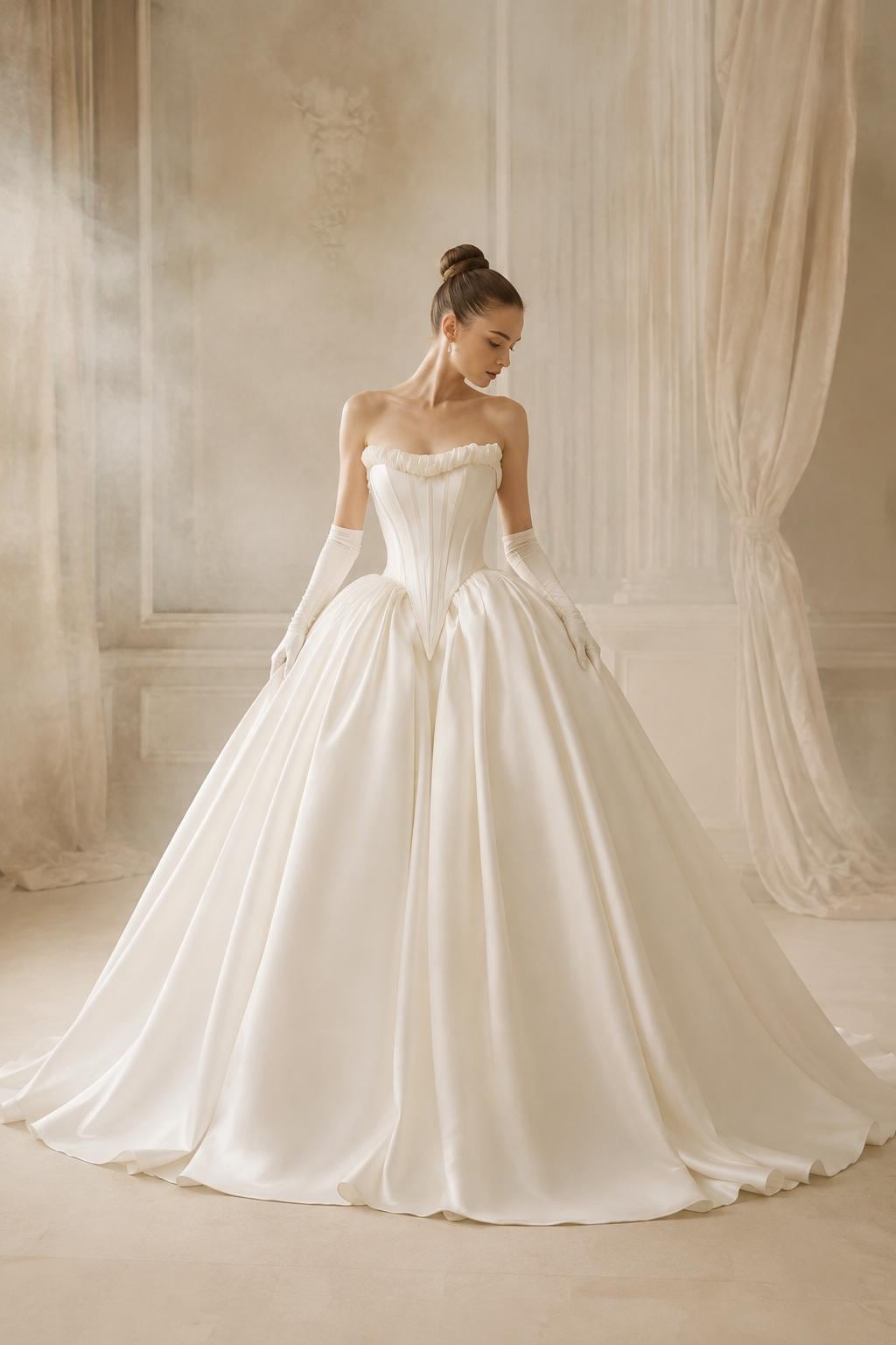 White Corset Flowy Dress