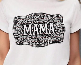 Country Western MAMA Png, Cowgirl Mama Shirt Design, Vintage Western Png, Mama Cut File for Cricut Silhouette PNG  Sassy Southern Cowgirl