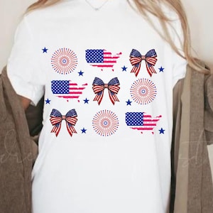 4. Juli USA Map Bow Feuerwerk PNG, Sublimationspaket, Amerikanische Flagge Clipart, Unabhängigkeitstag Sterne PNG Design, Amerika png