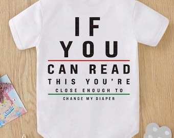 Funny Baby Onesie PNG, If You Can Read This, Baby Shower Humor Png, Diaper Change Joke PNG, Infant Bodysuit Sublimation, Gift for newborn
