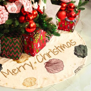 Whimsical Fish Christmas Tree Skirt: Nautical Holiday Decor