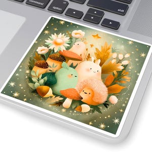 Whimsical Juminocore & Mystical Cottagecore Stickers, Cute Animal Decor, Laptop Decals, Nature Art, Kids Room, Gift for Animal Lovers