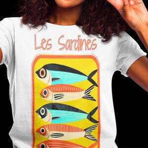 Canned Sardines T-Shirt: Whimsical Tinned Fish Tee, Oceancore Style