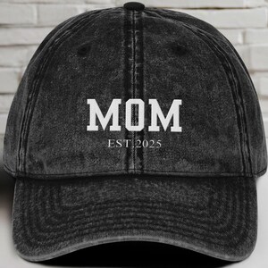 Custom Embroidered Hat, Personalized Date, Matching Vintage Baseball Hat, Gift For New Dad New Mom, Pregnancy Announcement, Mothers Day Gift