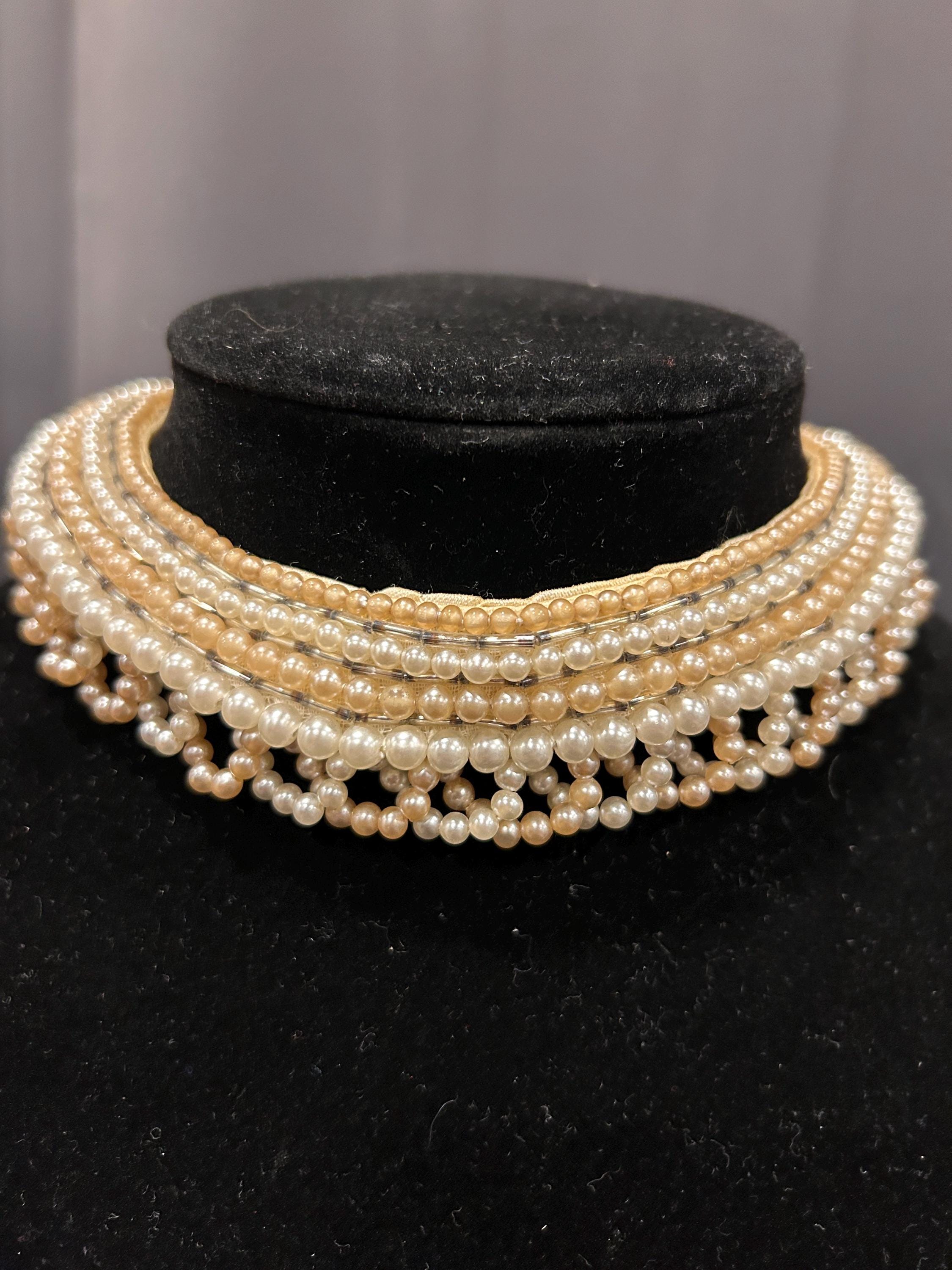☆VINTAGE HOLLYWOOD☆ Baroque Pearl Layered Necklace The