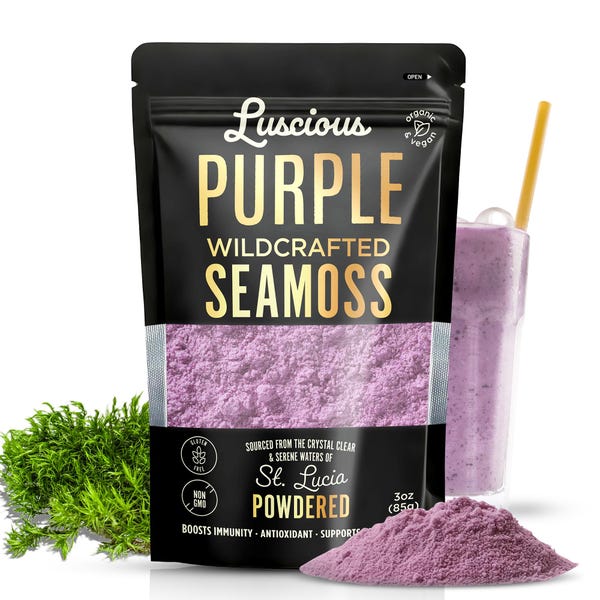 Purple Sea Moss Powder - Wildcrafted St. Lucia, 3 Oz