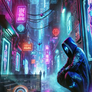Cyberpunk City Digital Art Bundle | Futuristic Neon Wall Print Set | Sci-Fi Digital Download | Cyberpunk Aesthetic Decor