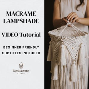 Boho Makramee Kronleuchter - Video Anleitung | Hochzeit & Wohndekor | DIY Macrame Lampenschirm Tutorial