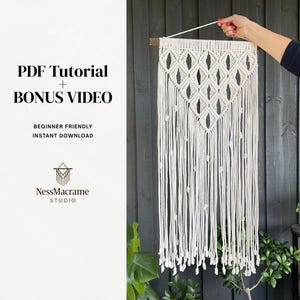 DIY Macrame Wall Hanging Tutorial: Beginner-Friendly Boho Pattern (PDF Download)
