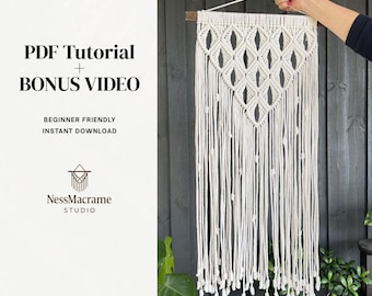 DIY Macrame Wall Hanging Tutorial: Beginner-Friendly Boho Pattern (PDF Download)