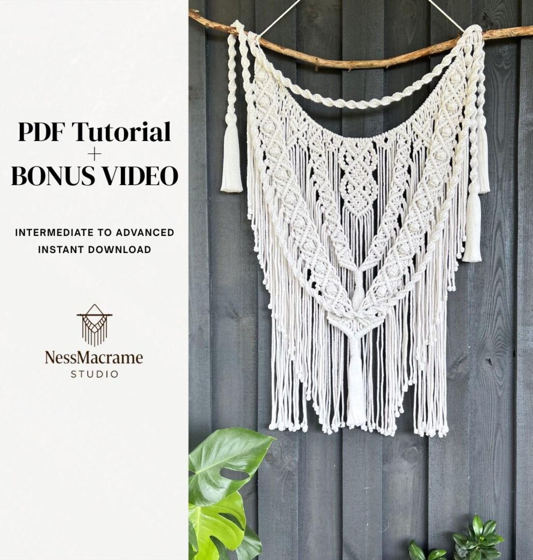 Macrame Wall Hanging Tutorial PDF: DIY Boho Tapestry Pattern - Etsy