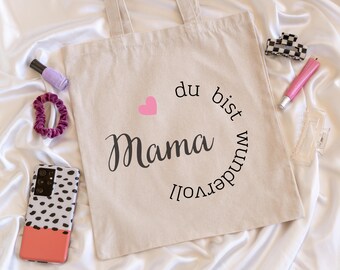 Personalisierter Jutebeutel,  Geschenk für Mama, Muttertagsgeschenk, Namen der Kinder, Stoffbeutel, Wundervolle Mama, Beste Mama, ökologisch