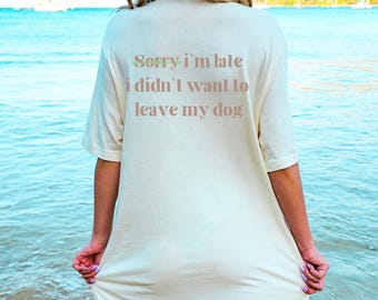 T-shirt für Hundeliebhaber*innen, Print auf dem Rücken, Unisex Schnitt für Sie und Ihn, Geschenk für Hundefreunde, Biobaumwolle