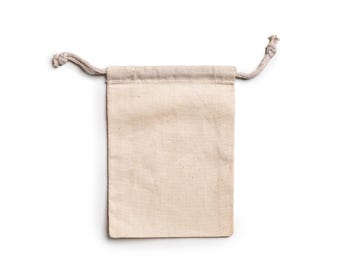 Sacs 100 % naturels | sérigraphie 3 x 4 pouces | Paquet de 200 sacs | Respectueux de l'environnement | Sacs cadeaux et sur mesure | Sacs en mousseline de coton