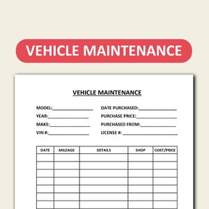 Car Maintenance Sheet: Essential Tips for Vehicle Longevity