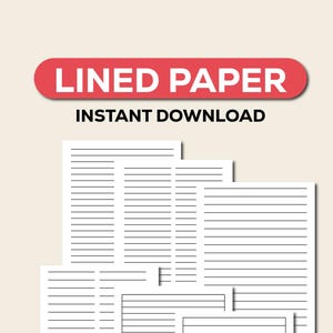 Printable Lined Writing Paper: A4 Journal Pages (PDF Download