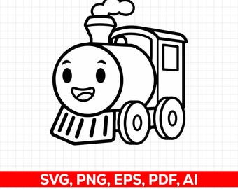 Zug SVG: Eisenbahn Silhouette Schnittdatei (Digitaler Download)