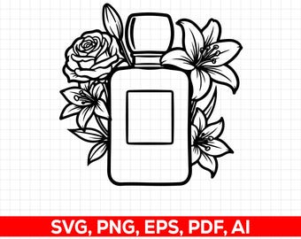 Fragrance Perfume  Bottle SVG: Vector Image, Cutting File (Digital Download)
