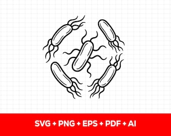 Salmonella Eggs PNG SVG File, Viral Outbreak Cricut Cut File, bacteria Sublimation Design, Instant Download