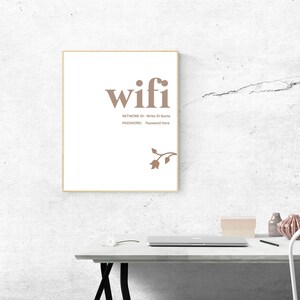 Editable Wifi Password Sign: Airbnb Guest Welcome (8x10 Printable)