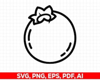 Blueberry Svg Png, Fruit, Digital Download Design For Cricut