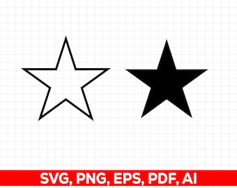 Stern SVG-Dateien, Stern-Vektorgrafiken, Stern Umriss-Svg, Stern-Schnitt-Datei, Stern-Clip Art, CnC-Dateien, svg, png, eps, dxf-Dateien digitaler Download