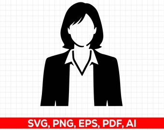 Corporate Woman SVG Png: Cut Ready Digital Design For Cricut Silhouette