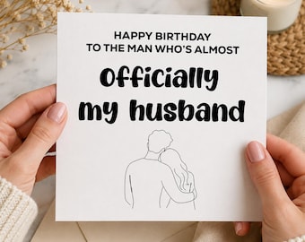 Happy Birthday To My Almost Husband, Printable Card for Husband To Be Hubby, Happy Birthday Fiancé, Gifts For Him, Future Husband Gift