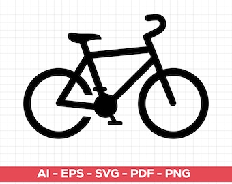 Fiets SVG: fiets silhouet gesneden bestand voor CNC laser (digitale download) gesneden bestand, dxf, commercieel gebruik