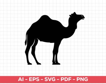 カラフルな鞍を持つラクダ PNG 昇華デザイン、ラクダの肖像画 PNG