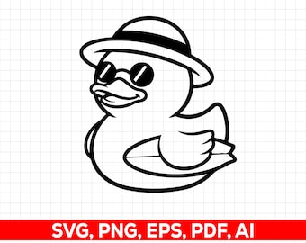Sommer Gummiente svg - Quacksalber Enten - svg - dxf - eps - png - Vektor - Silhouette - Cricut - Laser - Digitale Datei